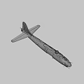 Green Fighter Jet 3D Model with Transparent Cockpit and Detailed Interior Structure on Dark Background