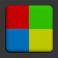 Vibrant Colored Rubik's Cube With Red Green Blue Yellow Faces