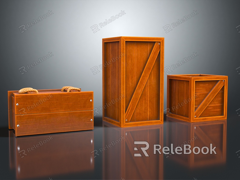 Modern Wooden Box Box Wooden Box model