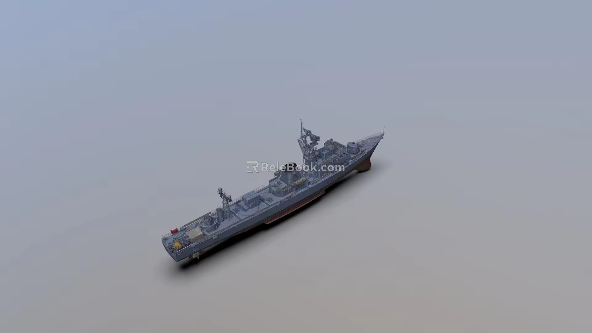 modern warship battleship destroyer 3d model