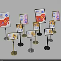 Multiple Health Themed Advertising Billboards With Various Stand Designs And Charts