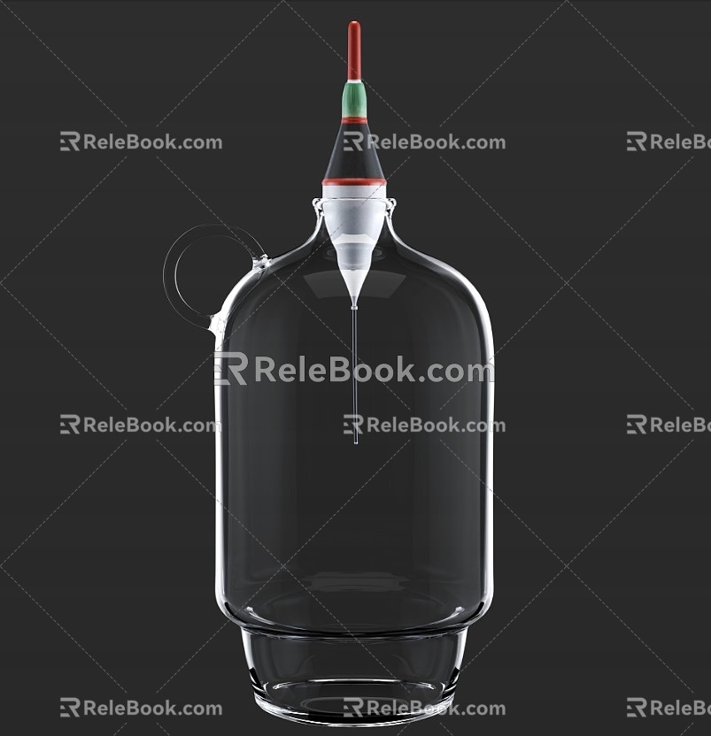 Decorative glass bottle container 3d model