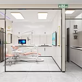 Modern Dental Clinic Interior With Reception Desk Sofa Green Plant And Glass Partition