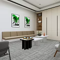 Basketball Court Interior With Orange Ceiling Red Orange Floor Basketball Hoops And Athlete Poster On Wall