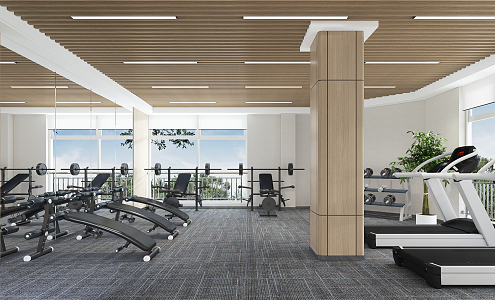 Modern Gym Simple Gym 3d model