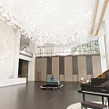 Luxurious Hotel Lobby Interior Design With Crystal Chandelier Grand Piano And Marble Walls