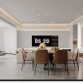 Modern White and Wooden Sideboard with Glass Doors LED Lighting and Textured Backsplash