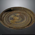 Architectural Rustic Metal Decorative Plate With Circular Shape And Rusty Patina Design