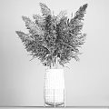 Elegant Pampas Grass Decorative Set With Metallic Vase For Interior Styling