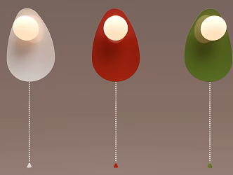 Small milk bean decorative wall lamp 3d model