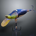 Hardware Tools Fishing Lure with Metal Hooks Rotating Blade and Colorful Finish
