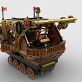 Lego toy building blocks baby carriage steampunk style car head steam locomotive machinery 3d model