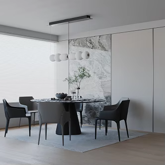 Modern table combination 3d model
