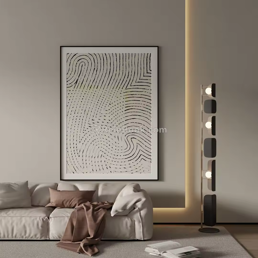 modern decorative painting 3d model