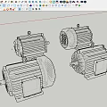 Blue Industrial Electric Motors With Sturdy Housing And High Efficiency Performance