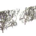 Wisteria Decorative Ornament Set Featuring Purple Flowers Green Leaves And Branches