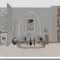 Luxurious SPA Sauna Room with Two Massage Beds Soft Lighting and Wall Decor