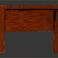 Red Wooden Desk With Two Drawers And Simple Design For Home Office Use