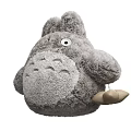 Fluffy Gray Totoro Plush Toy With Big Eyes Round Body And Small Paws