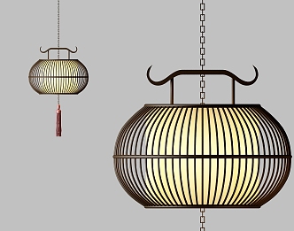 New Chinese Chandelier Lantern Chandelier 3d model