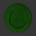 Stylish Green Velvet Top Hat With Black Band For Daily Use And Fashion Accessory