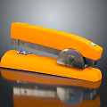 Orange Stapler With Modern Design And Metal Stapling Mechanism For Office Use
