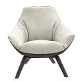Comfortable Gray Velvet Accent Chair with Modern Curved Back and Dark Legs for Living Room