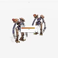 Old humanoid robot 3d model