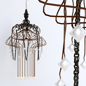 Industrial LOFT chandelier 3d model