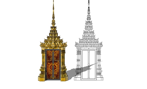 Southeast Asian Architecture Thai 3d model