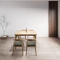 New Chinese Dining Table and Chair Combination Dining Table and Chair 3d model