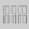 Modern Swing Door Designs with Glass Panels and Aluminum Frames