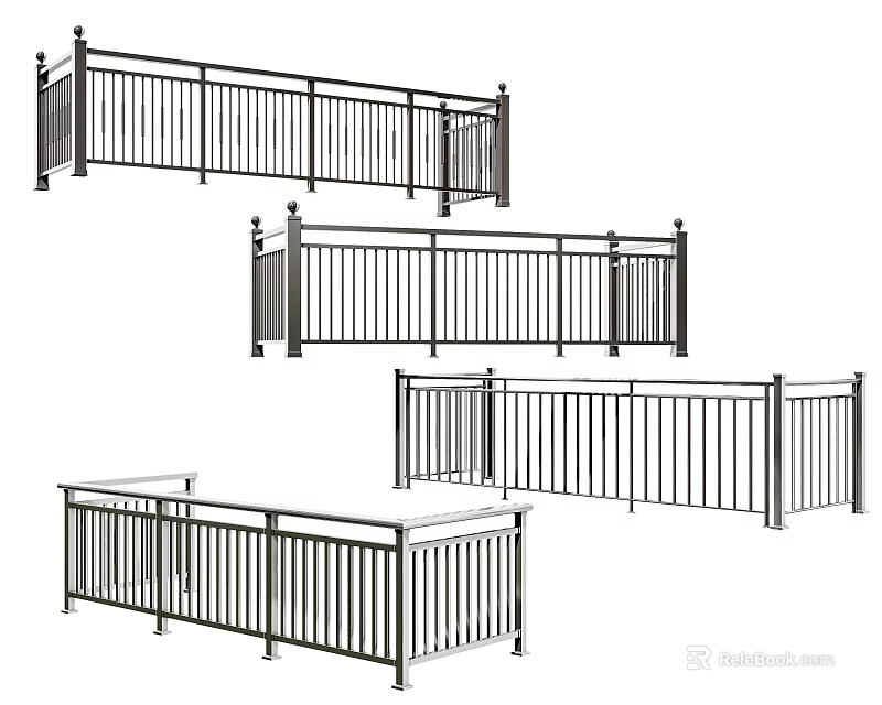 Variety Of Metal Fence Designs For Different Uses 3d model 