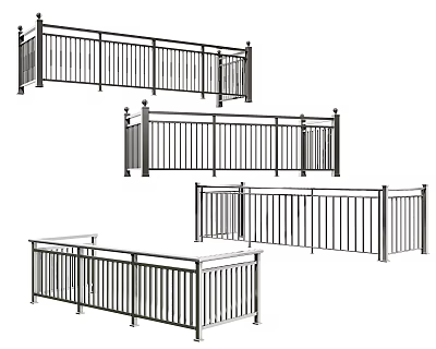 Variety Of Metal Fence Designs For Different Uses 3d model