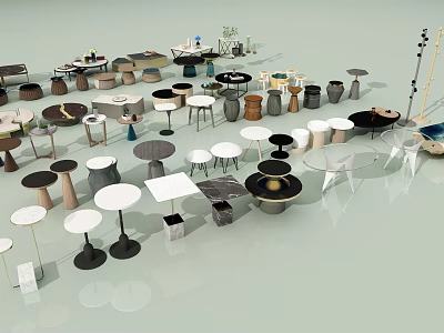 Modern Side Table Corner Table Coffee Table 3d model