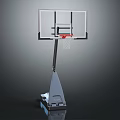 Sturdy Portable Basketball Hoop with Transparent Backboard and Stable Base