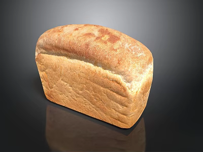 Fresh Baked Loaf of Bread With Golden Crust and Soft Texture 3d model