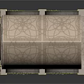 Classical Building Model With Arched Structure Decorative Patterns And Vine Decorations
