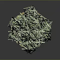 Birds Inside Metal Birdcage On White Snow Like Ground With Green Edges
