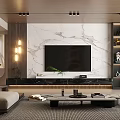 Modern Living Room Interior Design With Beige Sofa Wooden Bookshelves And Circular Decorative Art