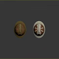 Golden And White Helmets With Badge Red Band Red Cross And Blue Emblem