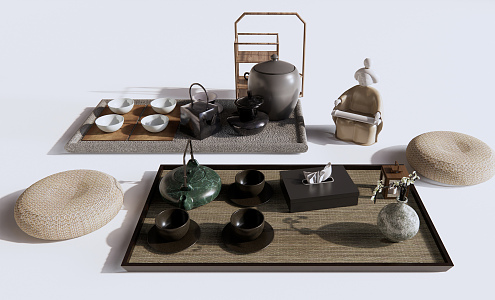 Japanese Tea Set 3d model