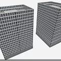 Modern Tall Office Buildings With Glass Grid Facade And Urban Architecture
