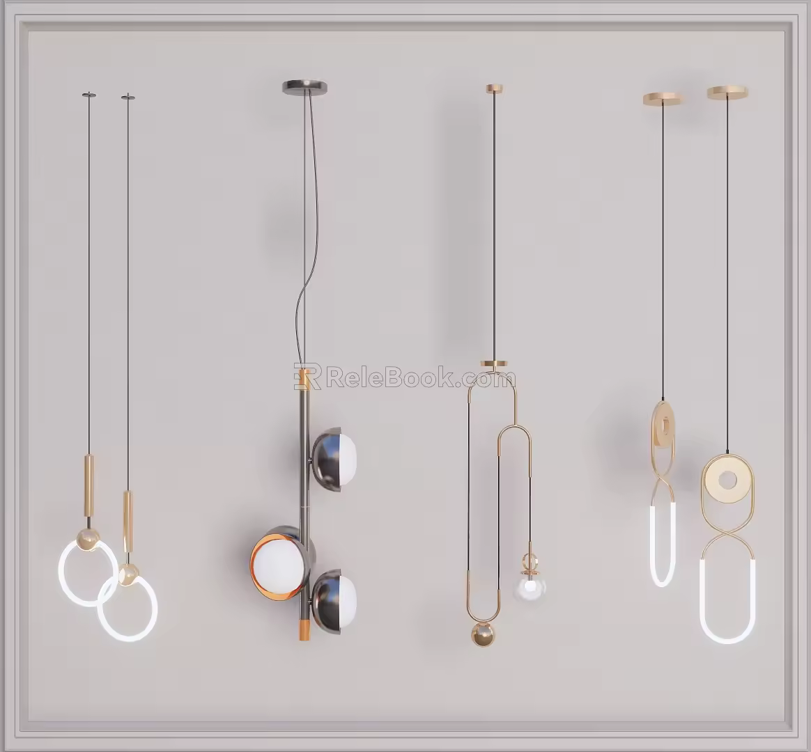 Modern chandelier 3d model