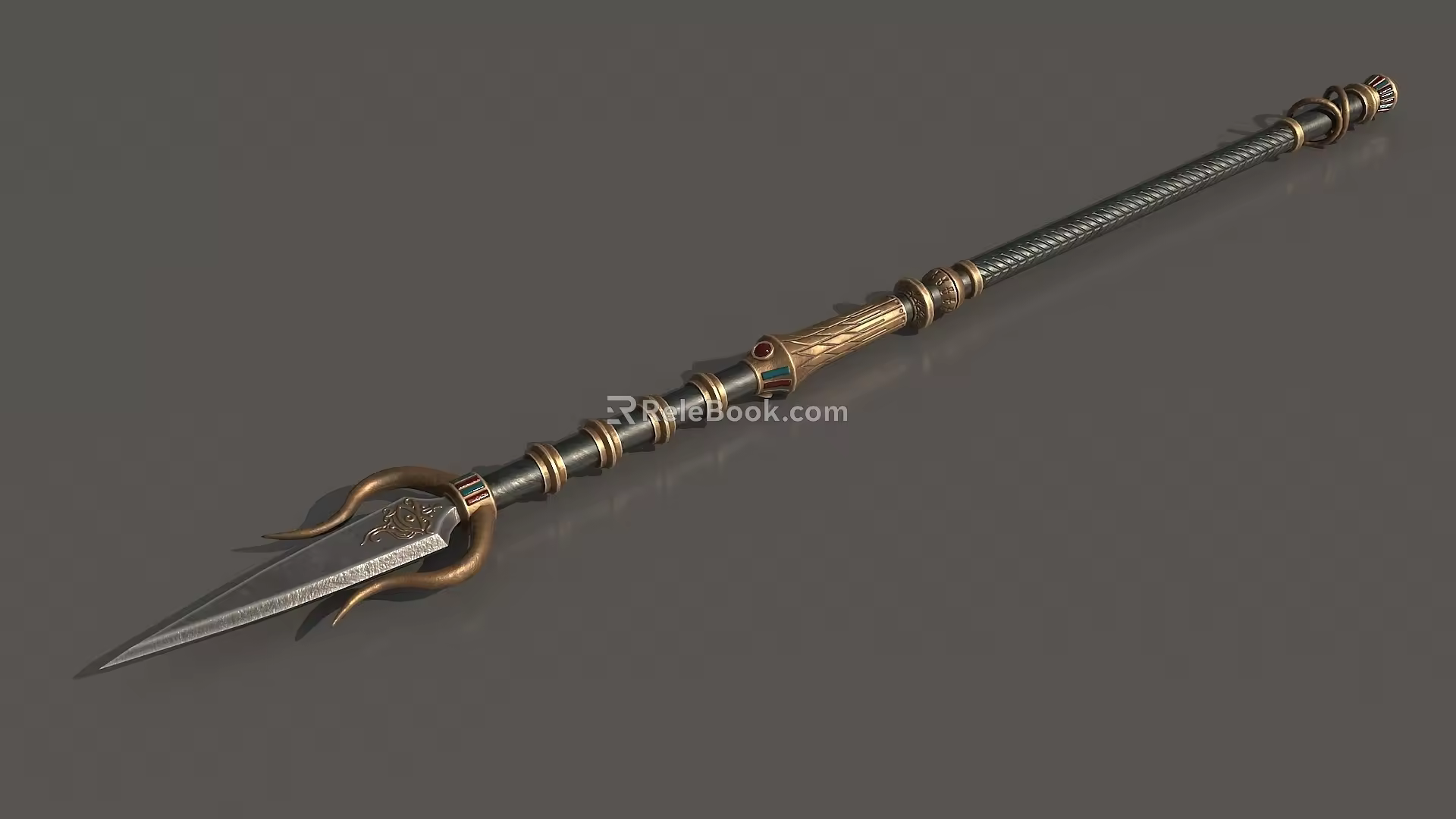Halberd War Halberd Spear War Spear Low Face Number War Halberd Trident Game Weapon Cold Weapon Long Handle Weapon Super Realistic High Precision Video Level 3d model
