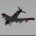 Space Exploration Aircraft 3D Model With Gray Body Black Nose And Red Stripes