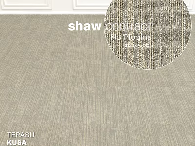 Light Gray Square Carpet With Striped Texture Shaw Contract Rio Pluvial Design 3d model
