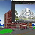 Aerial Planning Of Modern Urban Building Complex With Road Layout Green Areas And Pedestrians