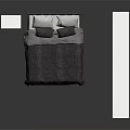 People Enjoying Modern Bedroom Space With Bed Nightstand And TV Cabinet