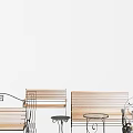 Outdoor Chairs With Wooden And Metal Frame Designs Featuring Small Tables For Outdoor Use